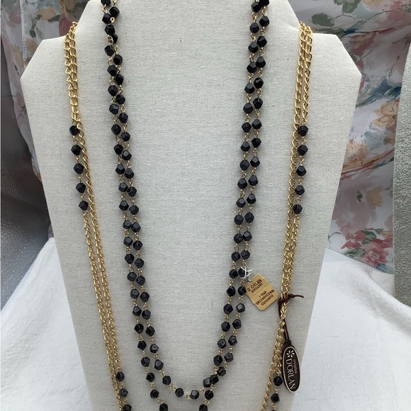D’Orlan Black and Gold Necklaces NWT - Picture 5 of 5